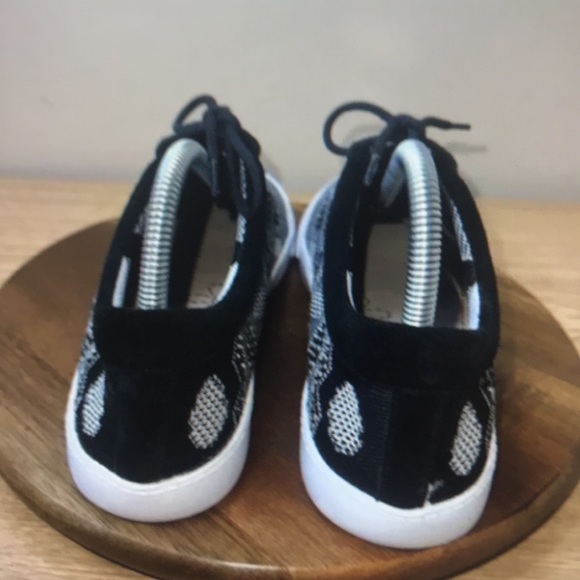 Clarks somerset sneaker women’s 8.5M glove glit-ter black white lace breathable - Picture 4 of 7